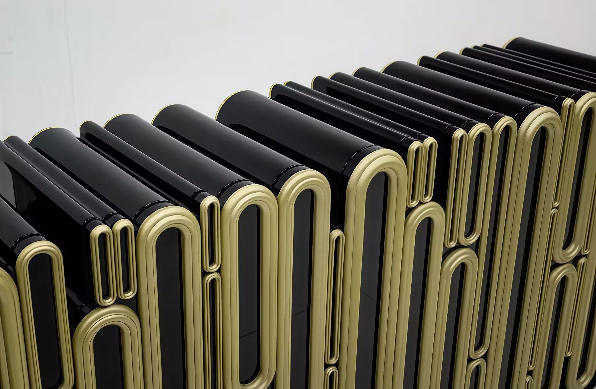 OBLONG GOLD High-end solid wood art decorative sideboard