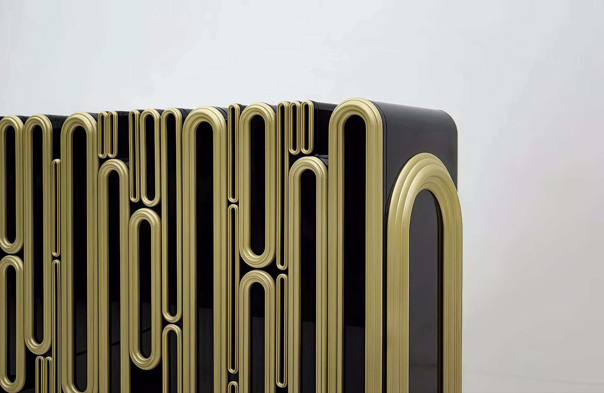 OBLONG GOLD High-end solid wood art decorative sideboard