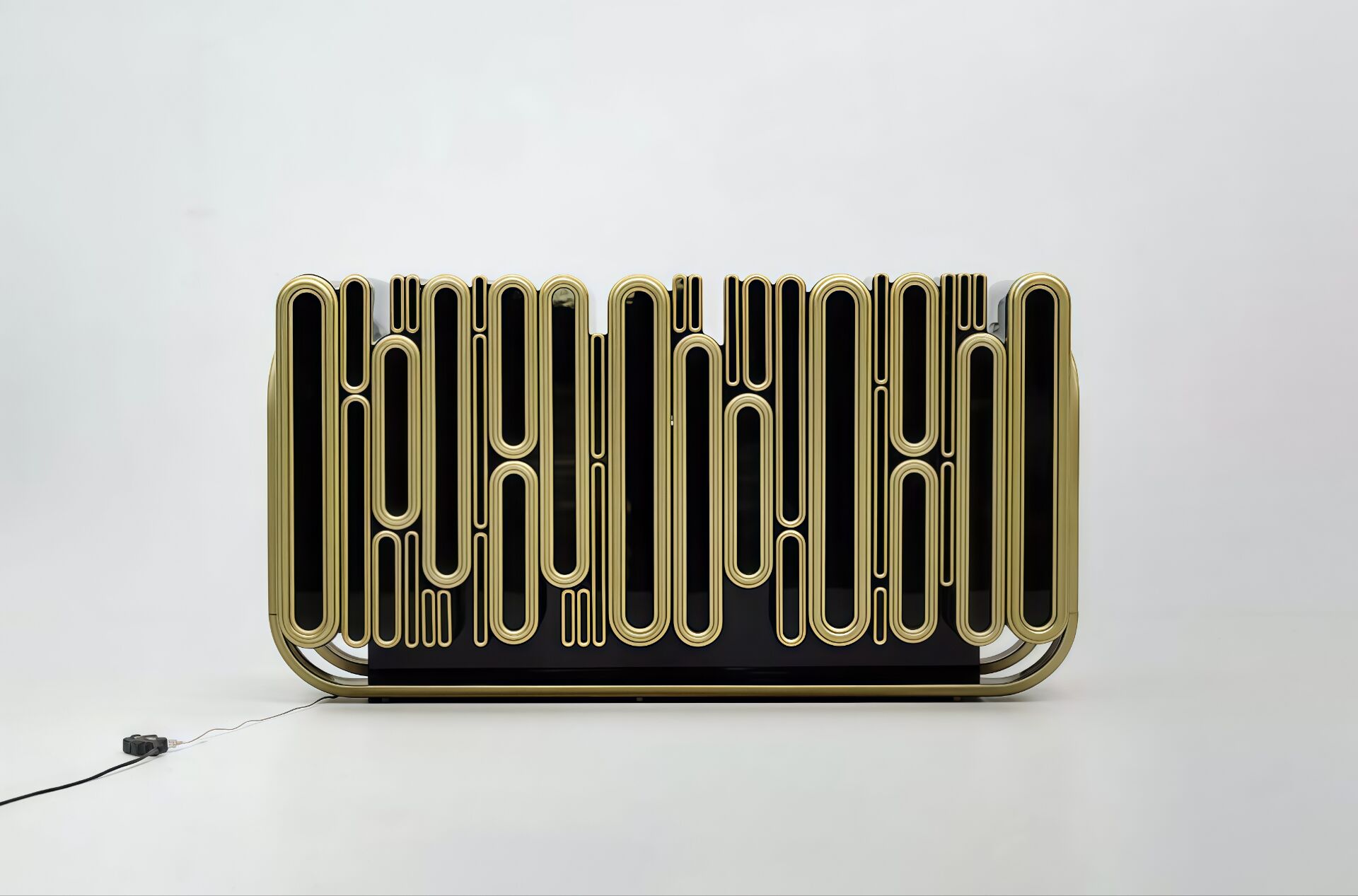 OBLONG GOLD High-end solid wood art decorative sideboard