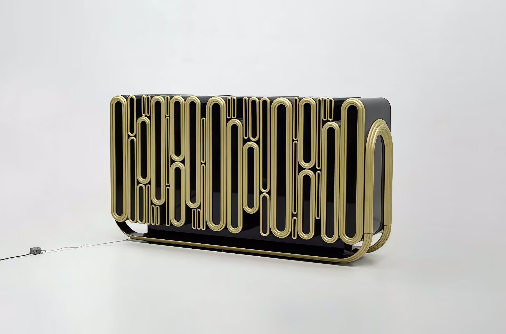 OBLONG GOLD High-end solid wood art decorative sideboard