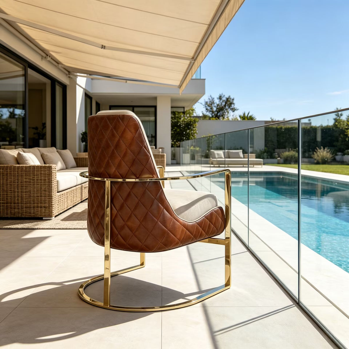 Ocadia High Quality Creativity Designer Leather Customize Single Armchair