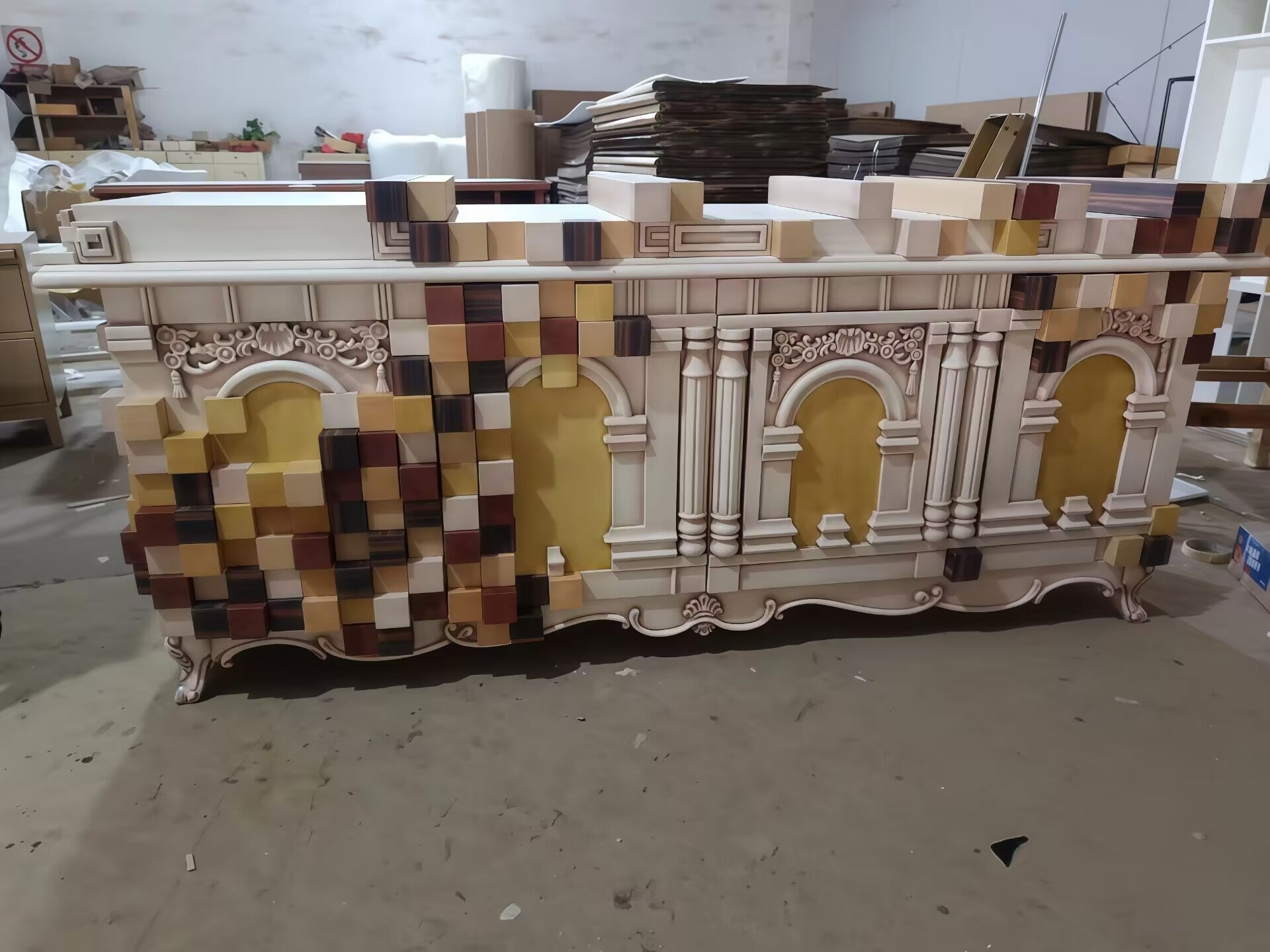 PICCADILLY Neoclassical Creative Art Solid Wood Sideboard