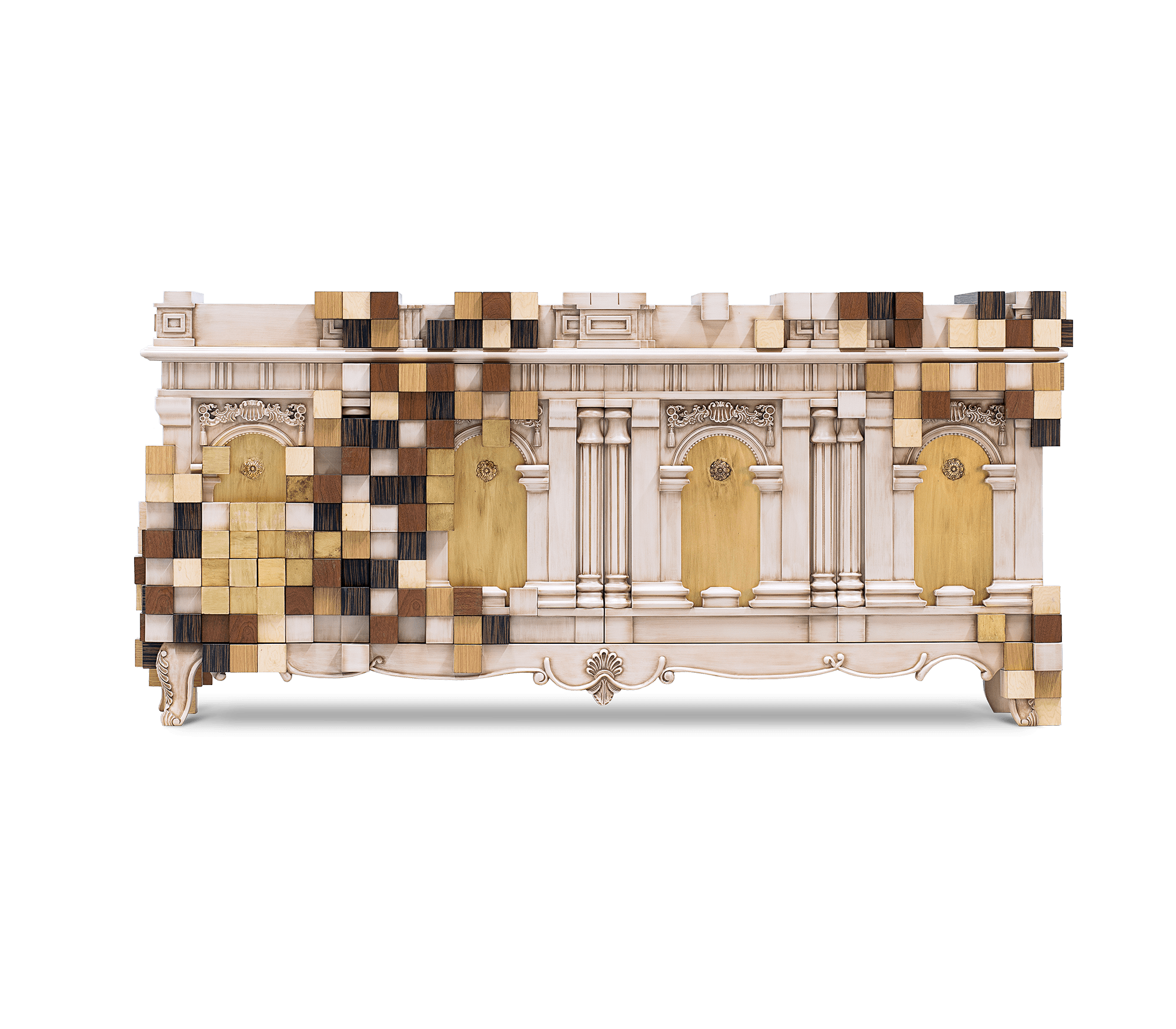 PICCADILLY Neoclassical Creative Art Solid Wood Sideboard