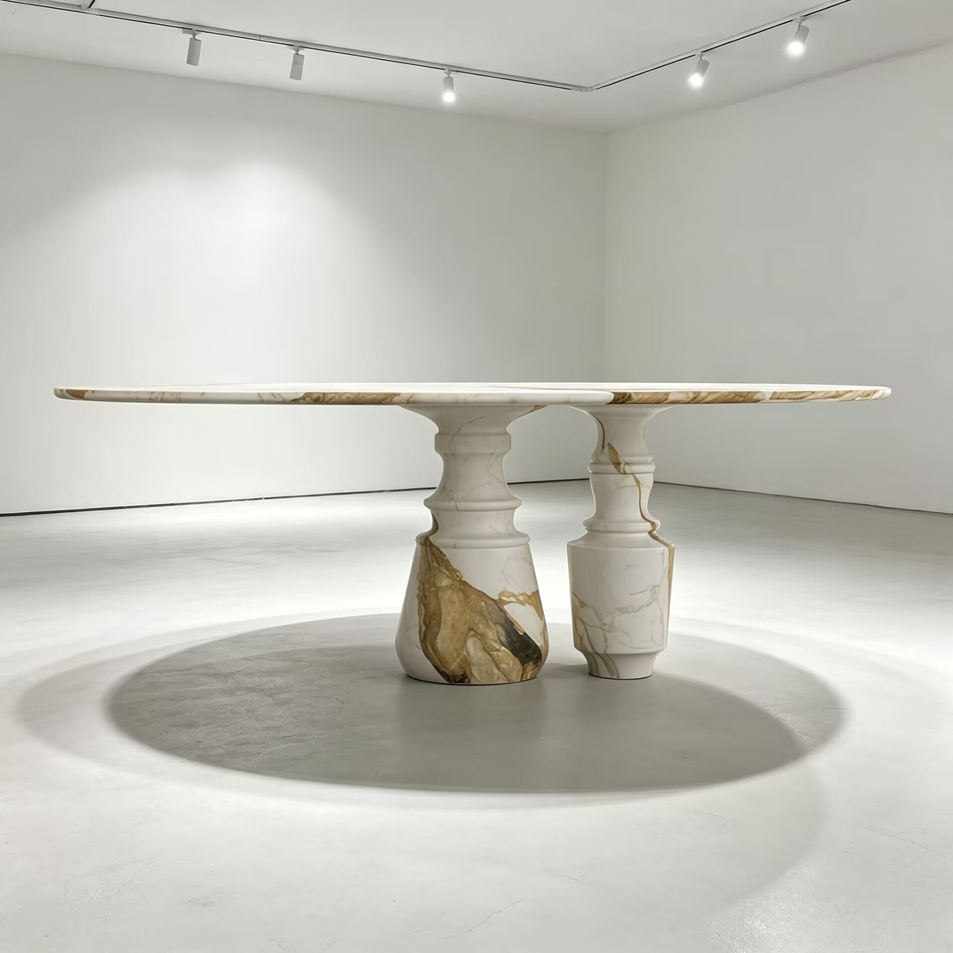 Pietra Oval Estremoz Villa Modern Minimalist Artistic Dining Table