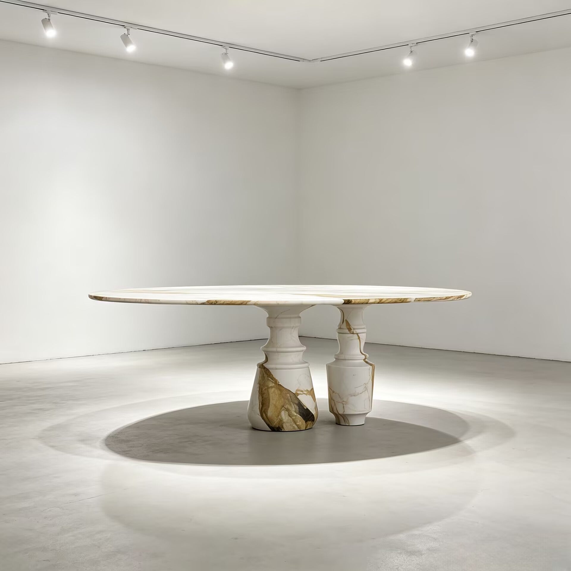 Pietra Oval Estremoz Villa Modern Minimalist Artistic Dining Table