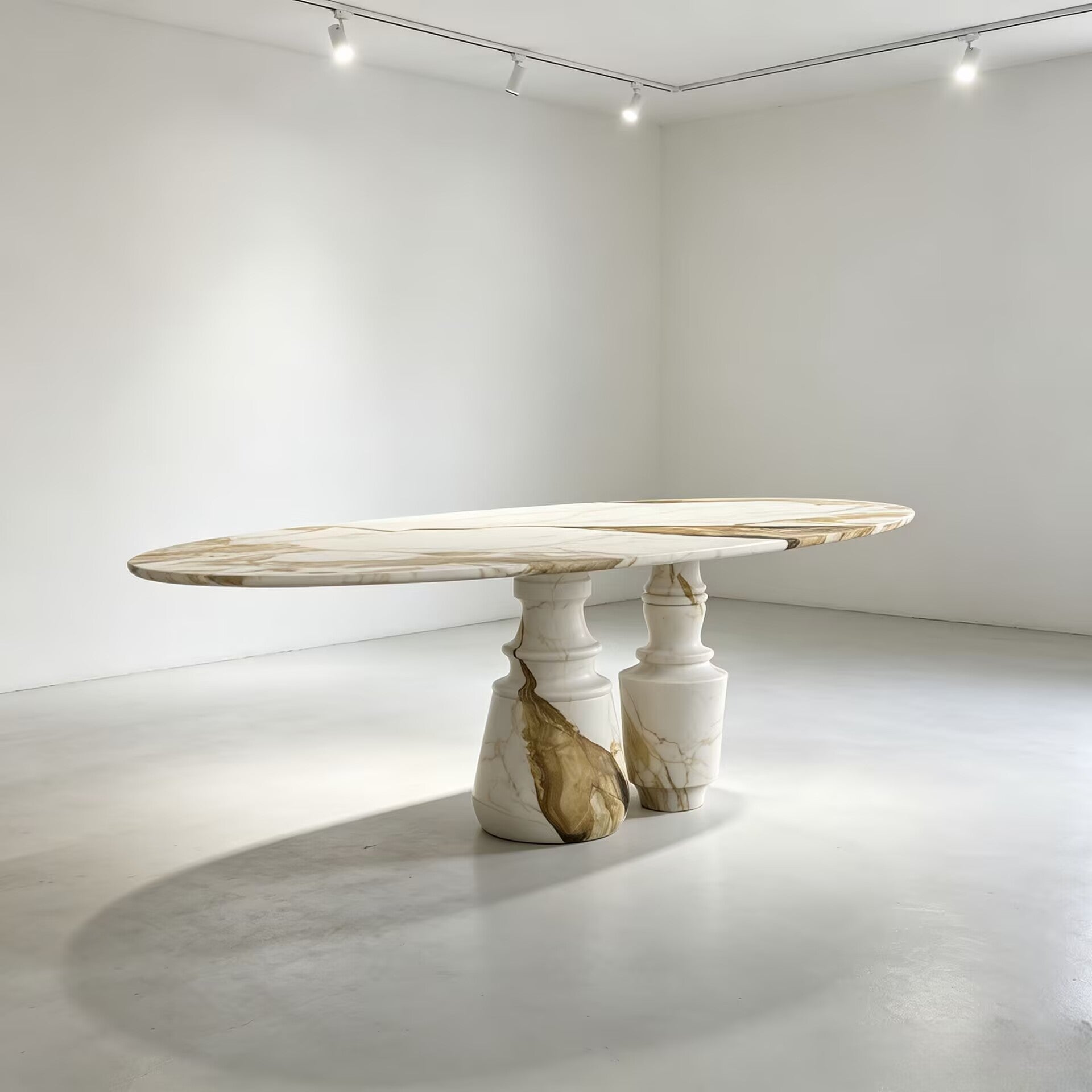 Pietra Oval Estremoz Villa Modern Minimalist Artistic Dining Table