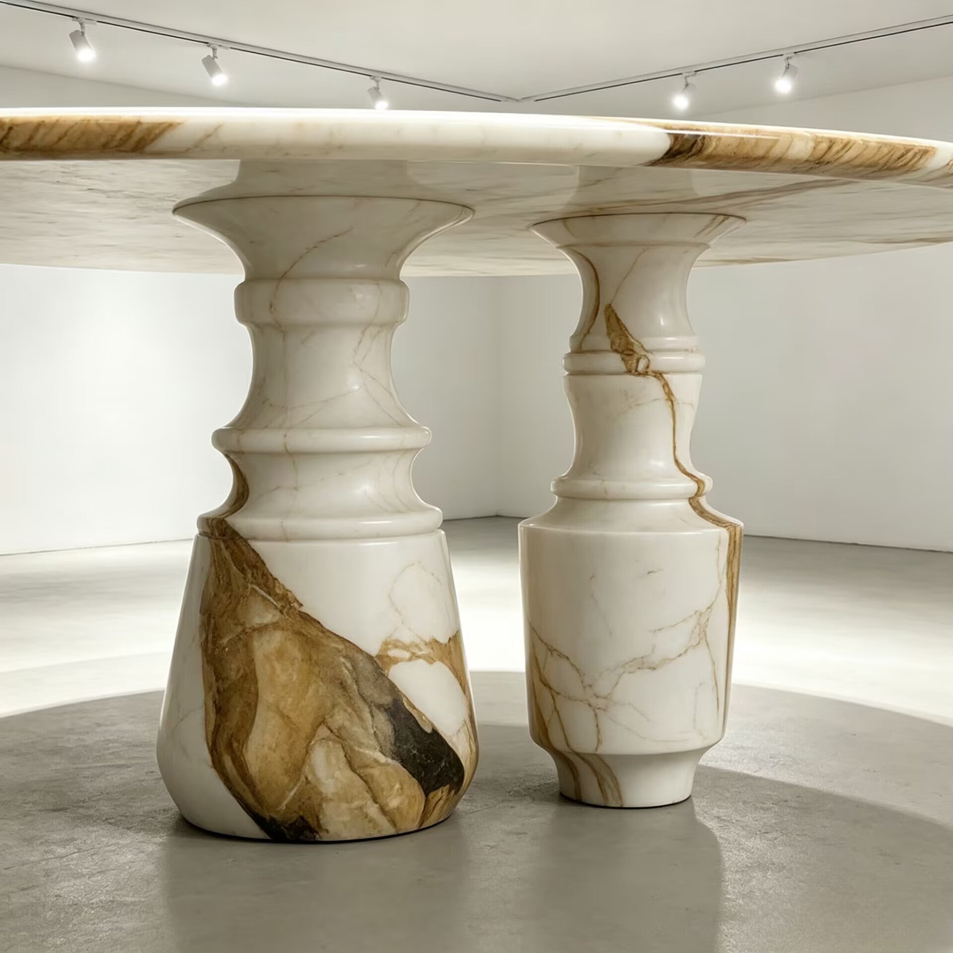 Pietra Oval Estremoz Villa Modern Minimalist Artistic Dining Table