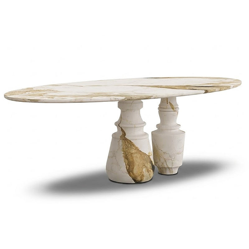 Pietra Oval Estremoz Villa Modern Minimalist Artistic Dining Table