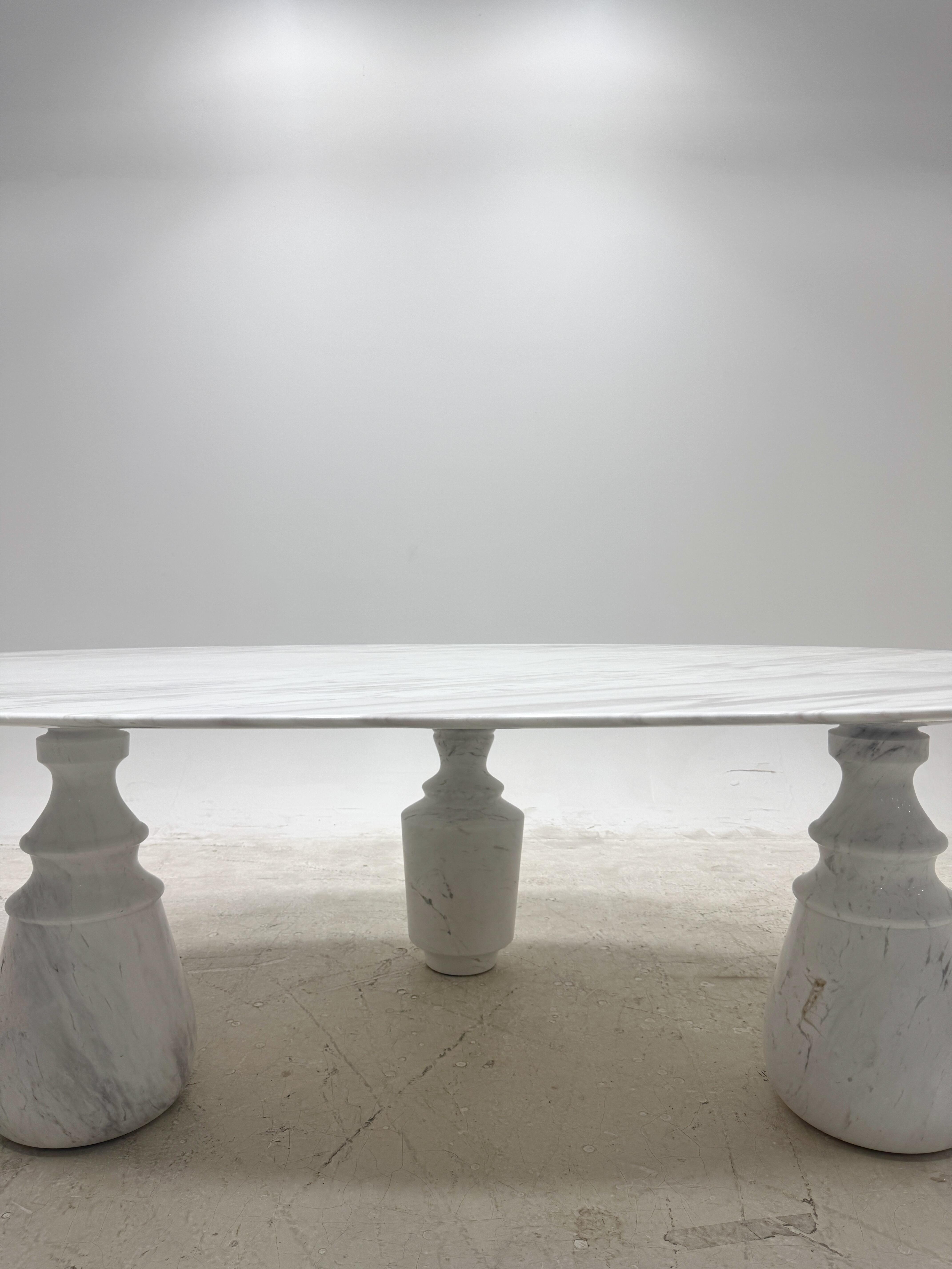 PIETRA OVAL XL NERO MARQUINA MARBLE DINING TABLE