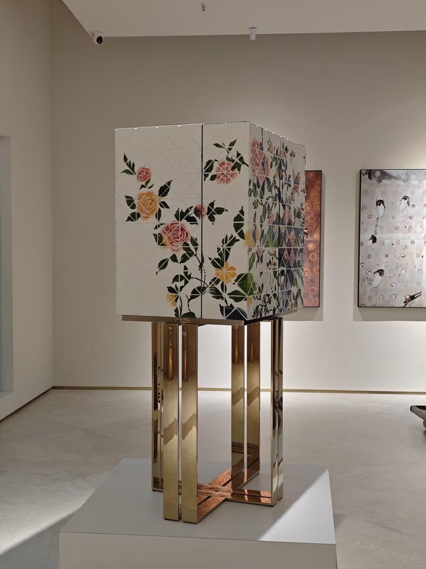 Pixel Once Upon A Time Italian Luxurious Artistic Ceramics Wine Cabinet