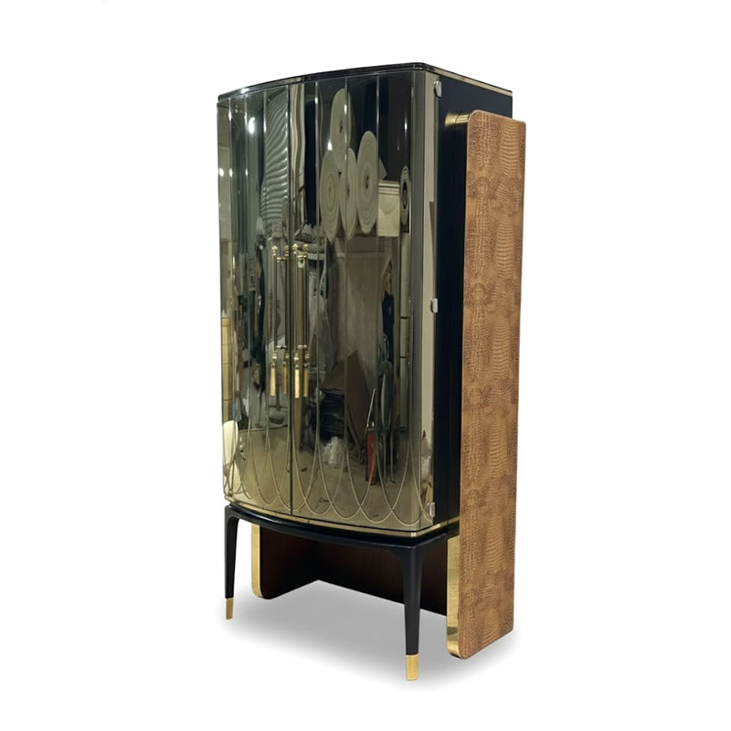 Palawan High End Creativity Minimalist Solid Wood Wine Cabinet
