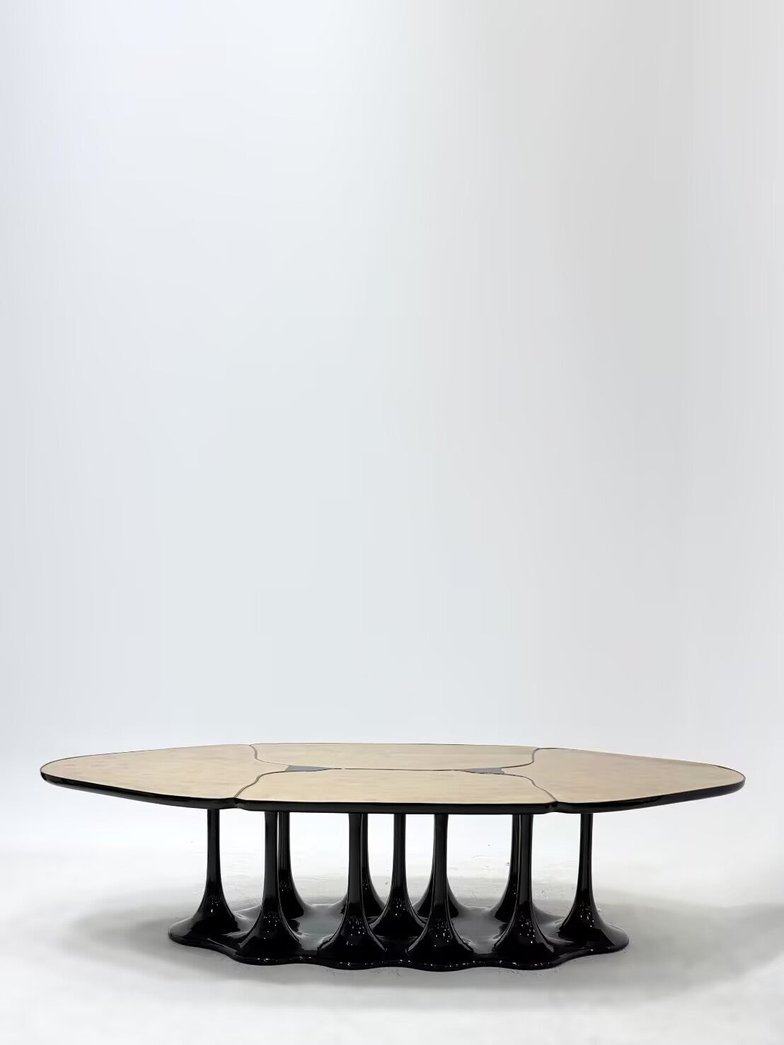 Pangea Designer Irregular Minimalist Stainless Steel Dining Table