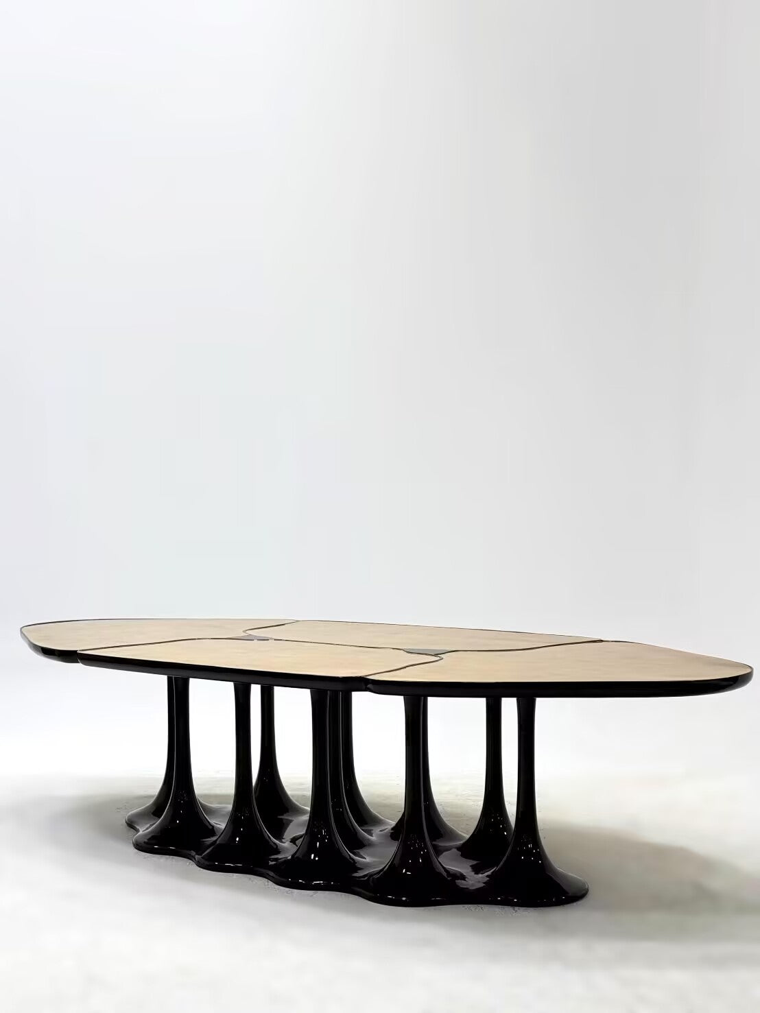 Pangea Designer Irregular Minimalist Stainless Steel Dining Table