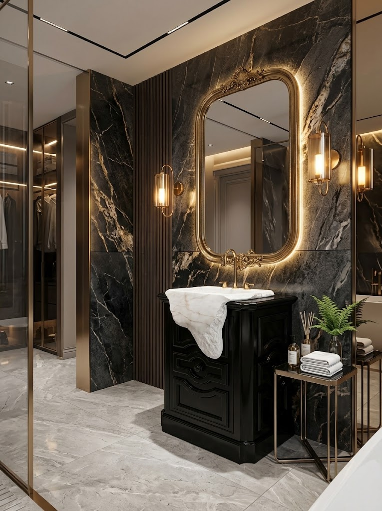Paolo Creativity Simple Solid Wood Marble Freestanding Luxury Washbasin