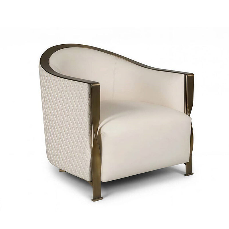 Paris Villa High Quality Luxury Metal Creativity Single Leather Armchair