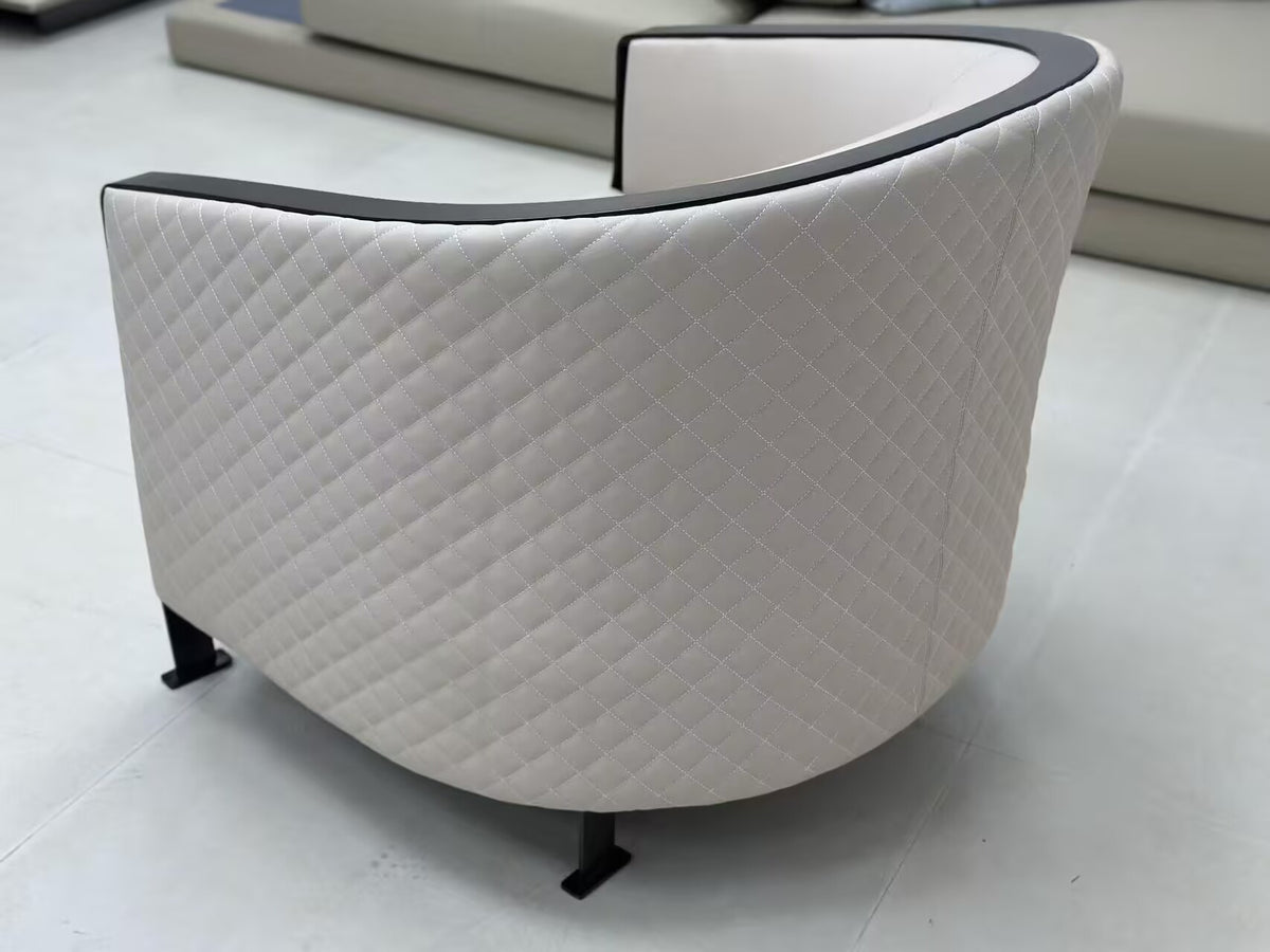 Paris Villa High Quality Luxury Metal Creativity Single Leather Armchair