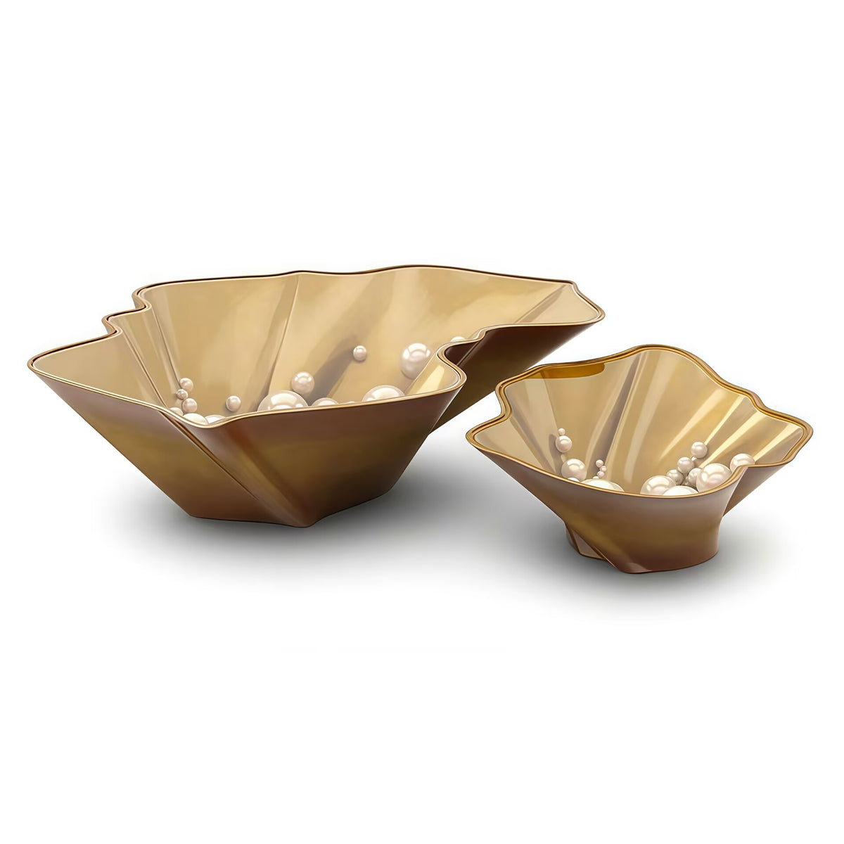 Pearls Luxury Creativity Irregular Tempered Glass Combination Coffee Tables