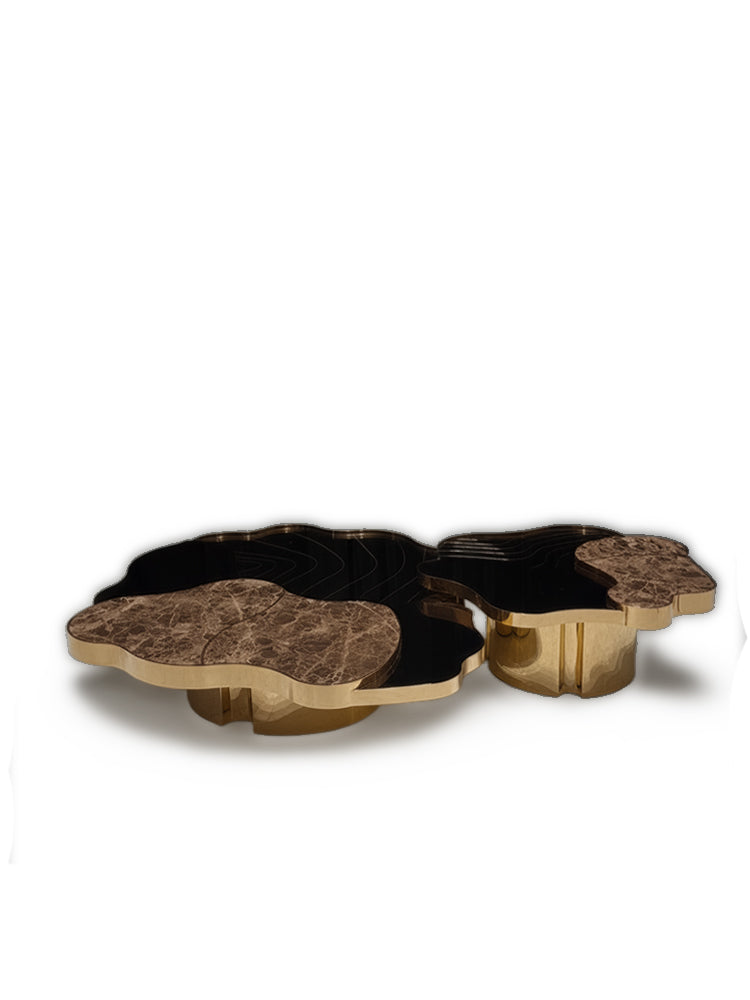 High-end villa living room Metal Marble Petal coffee table