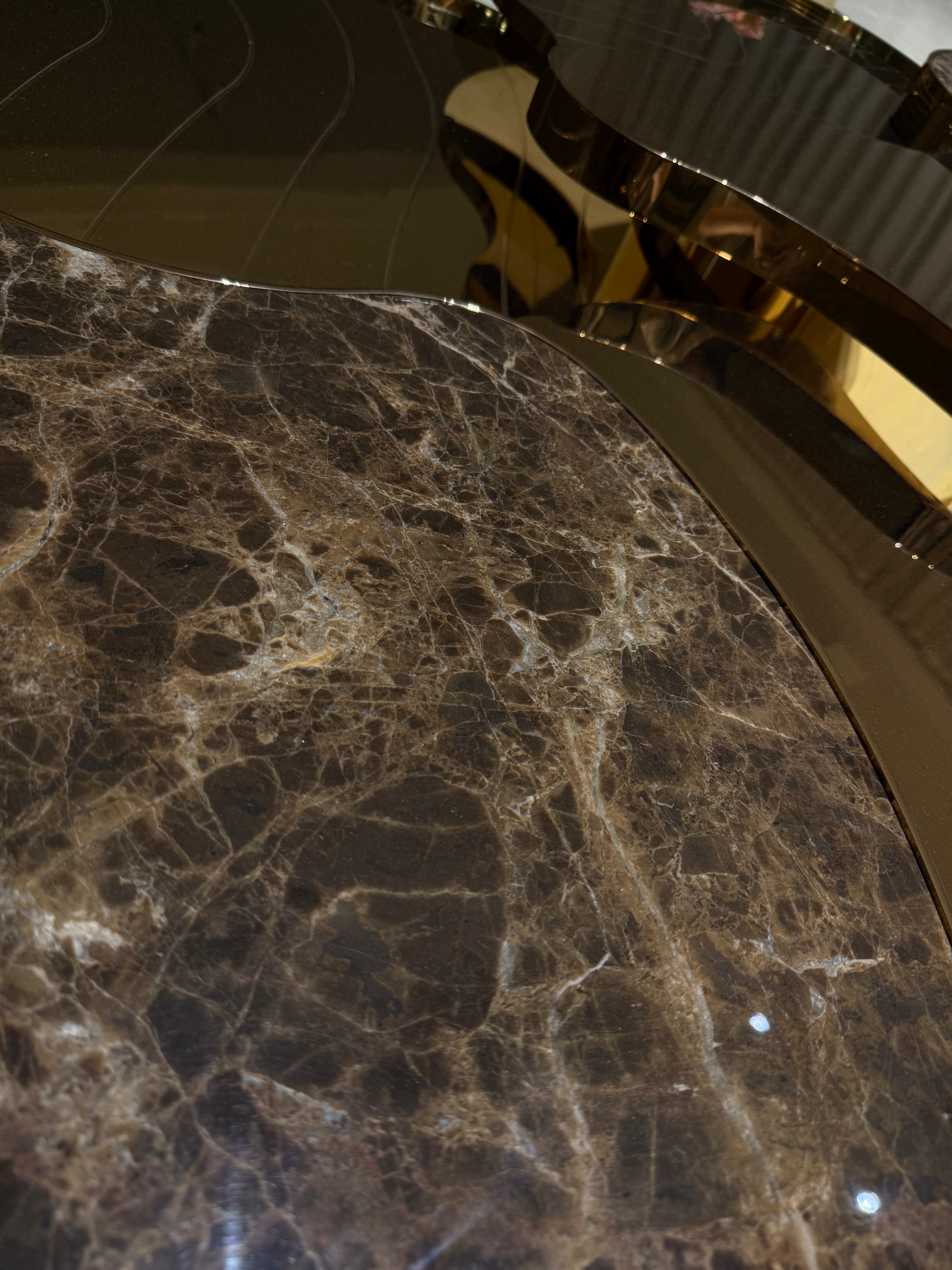 High-end villa living room Metal Marble Petal coffee table