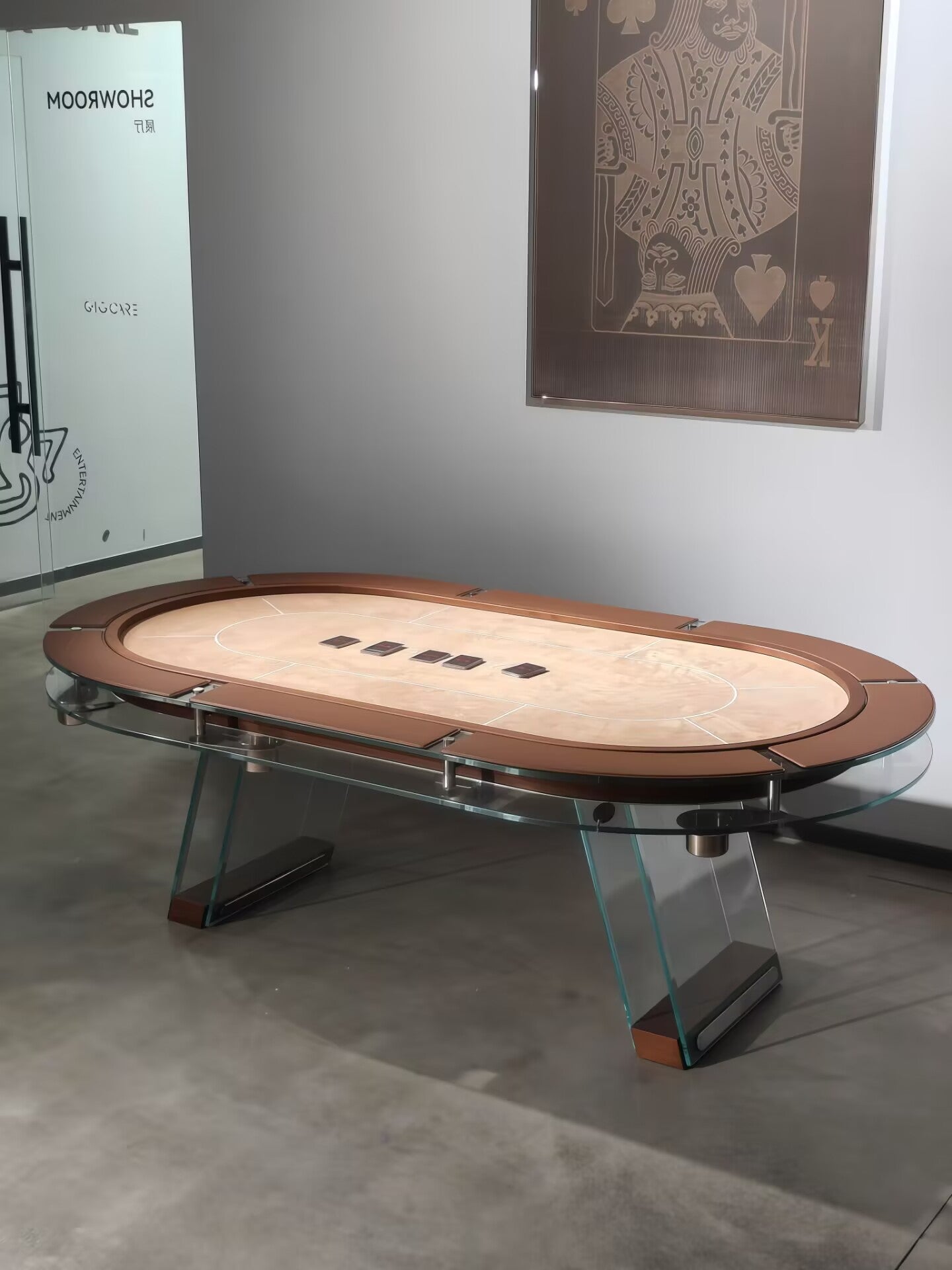 Villa Interior High-End Unique Creativity Tempered Glass Poker Table
