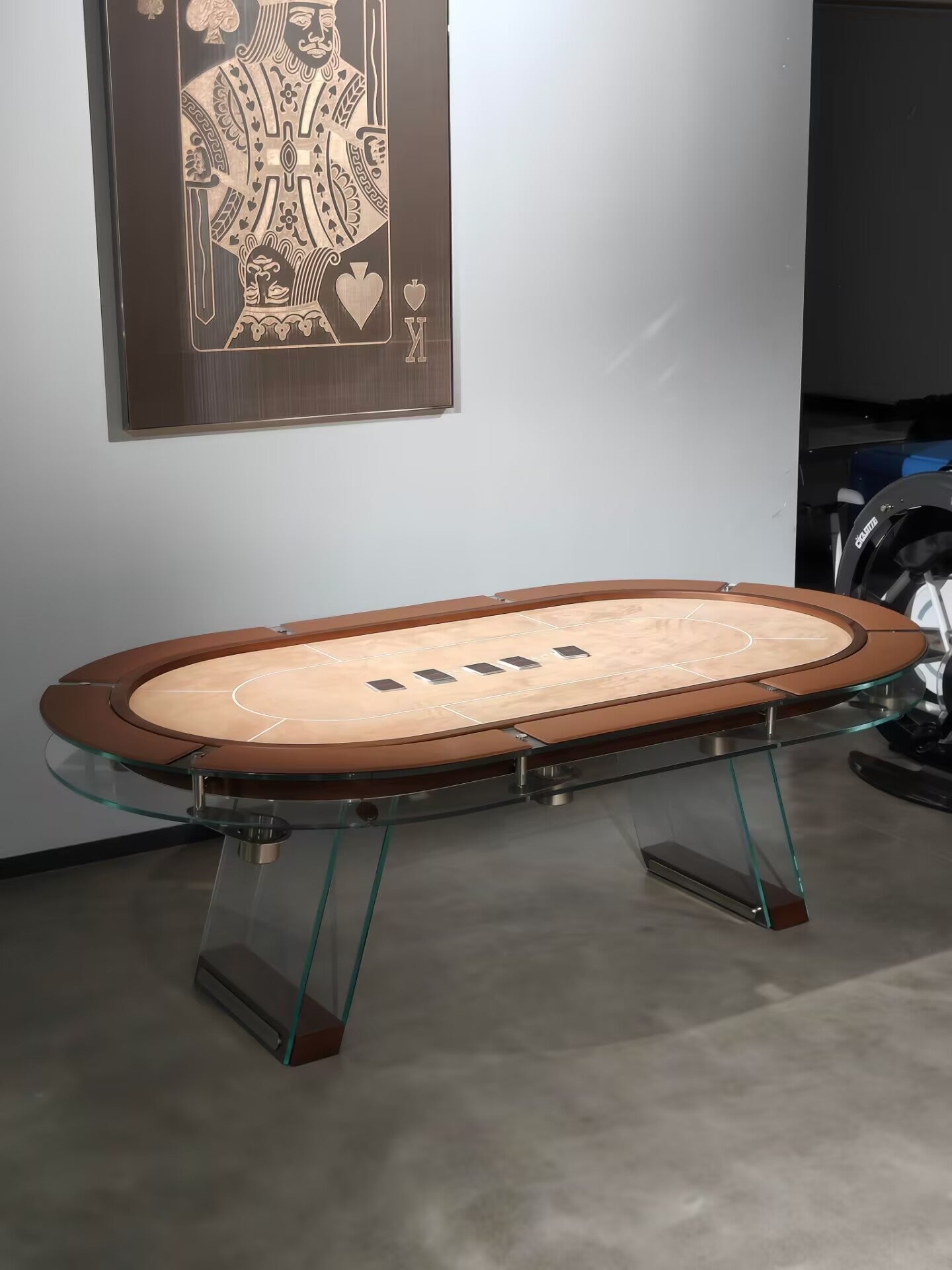 Villa Interior High-End Unique Creativity Tempered Glass Poker Table