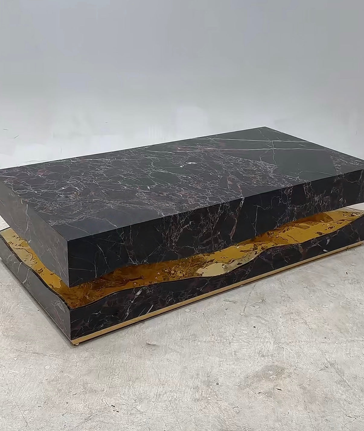 QUARRY PORTORO MARBLE CENTER TABLE  High-end marble coffee table