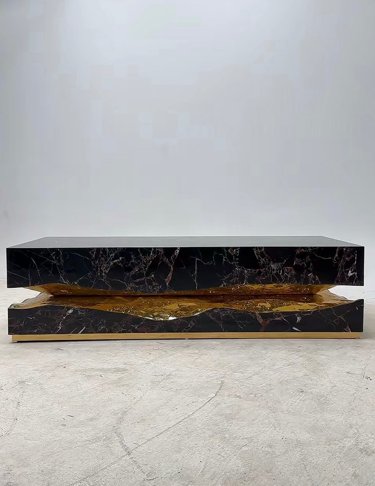 QUARRY PORTORO MARBLE CENTER TABLE  High-end marble coffee table