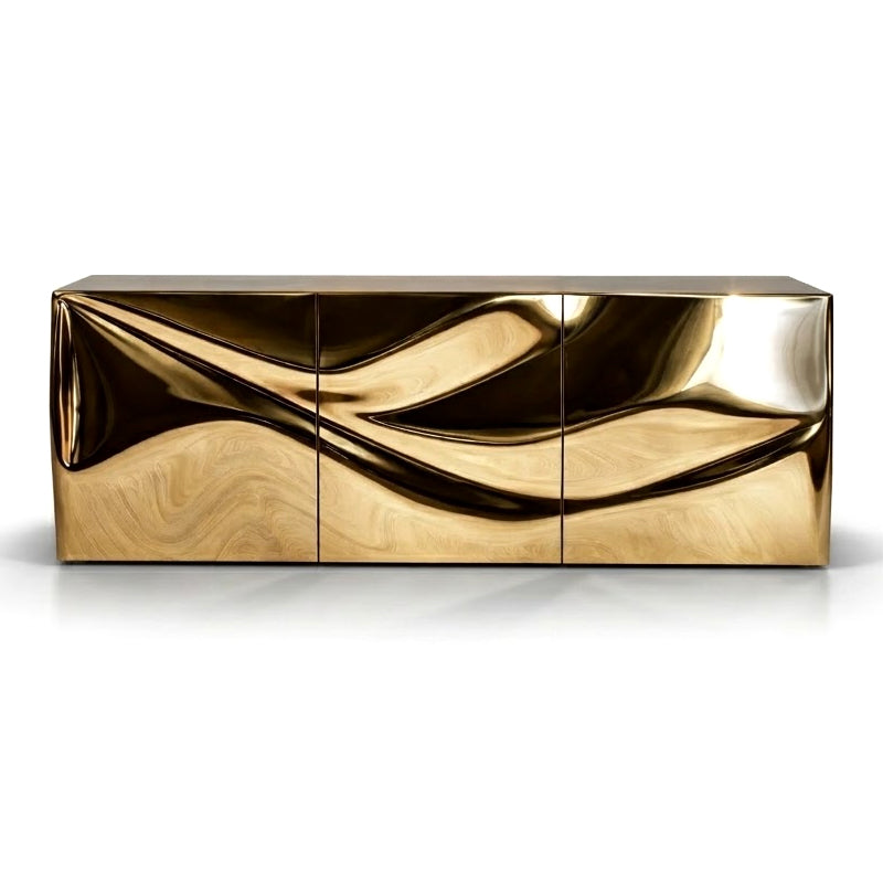 Radiance Italian Upscale Creativity Stainless Steel Gold Sideboard