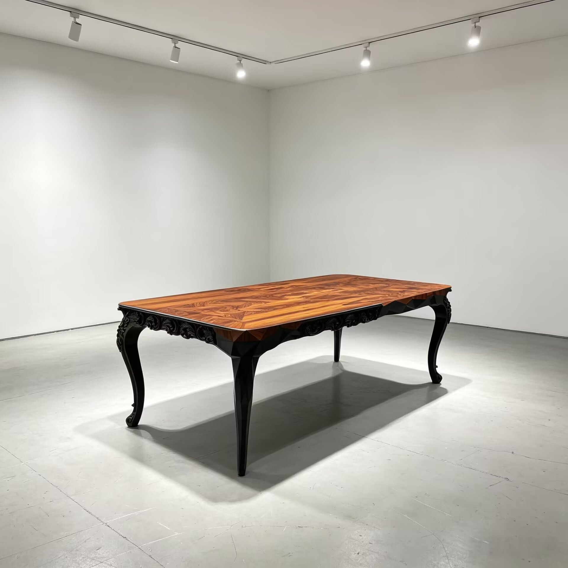 Royal Minimalist Solid Wood Customize Engraving Dining Table
