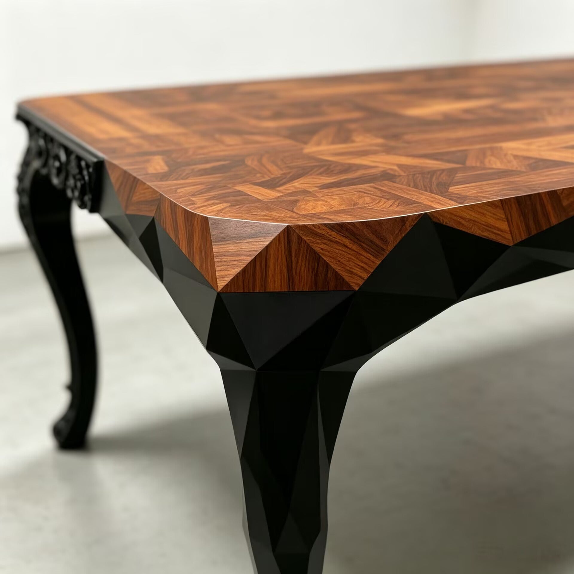 Royal Minimalist Solid Wood Customize Engraving Dining Table