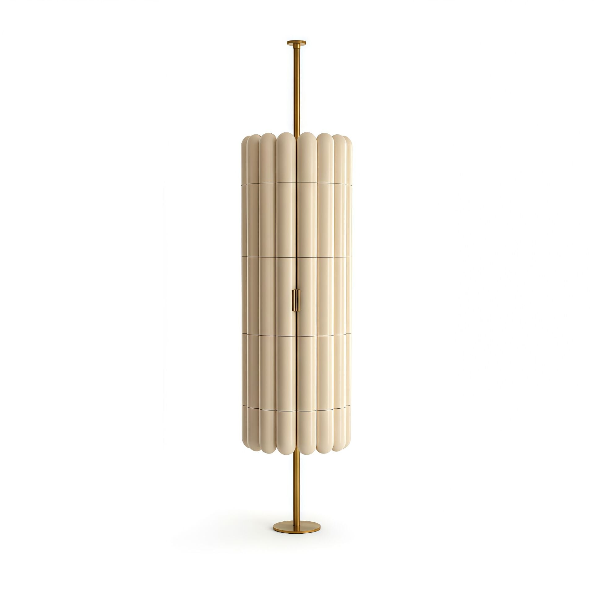 Raku Yakl Creative Designer Stainless Steel Column Mount Wine Cabinet