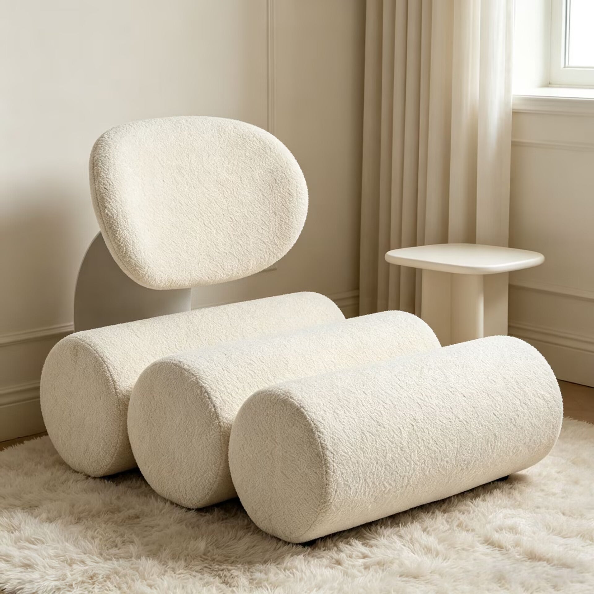 Minimalist Metal Creativity Fabric Customize Reclining Chair