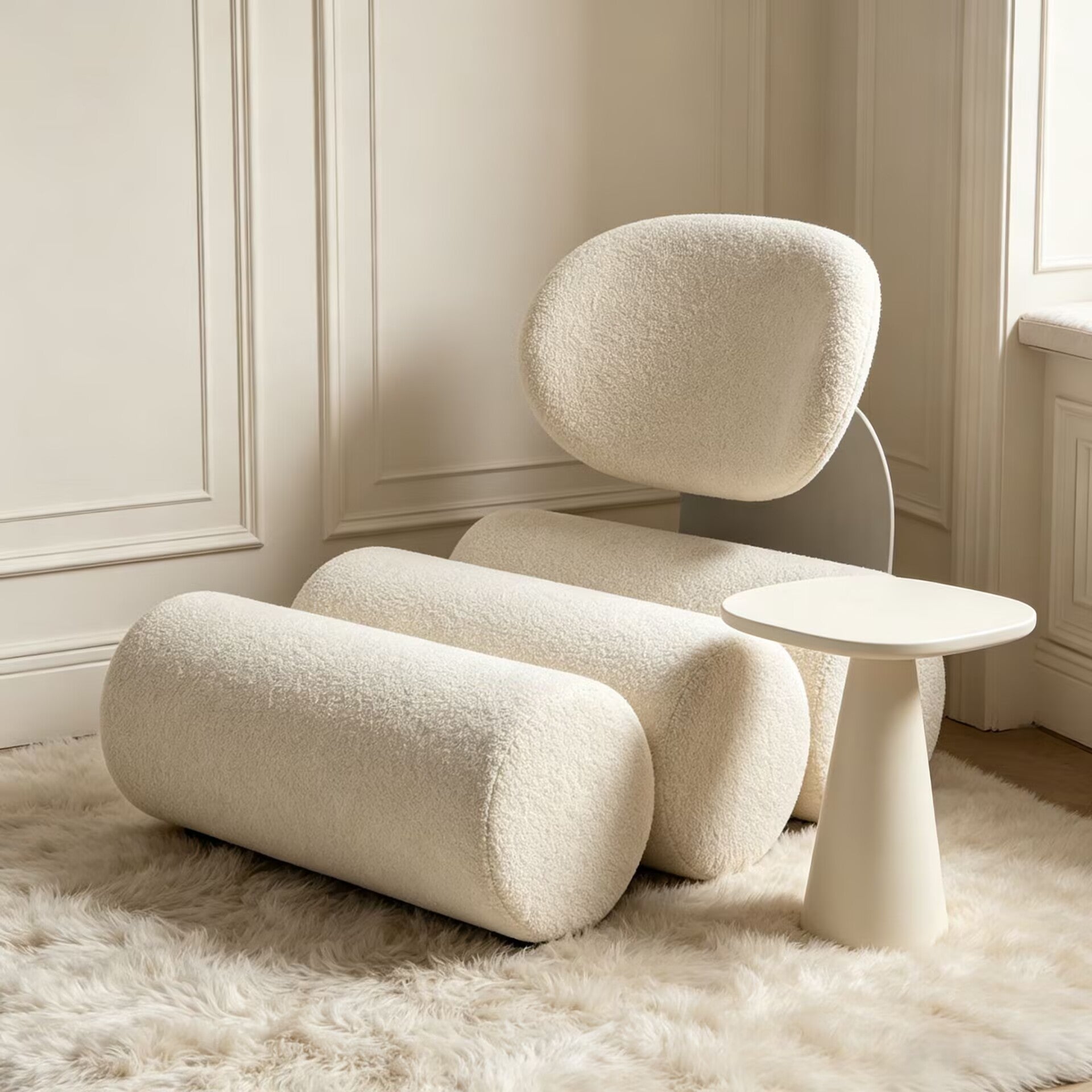 Minimalist Metal Creativity Fabric Customize Reclining Chair
