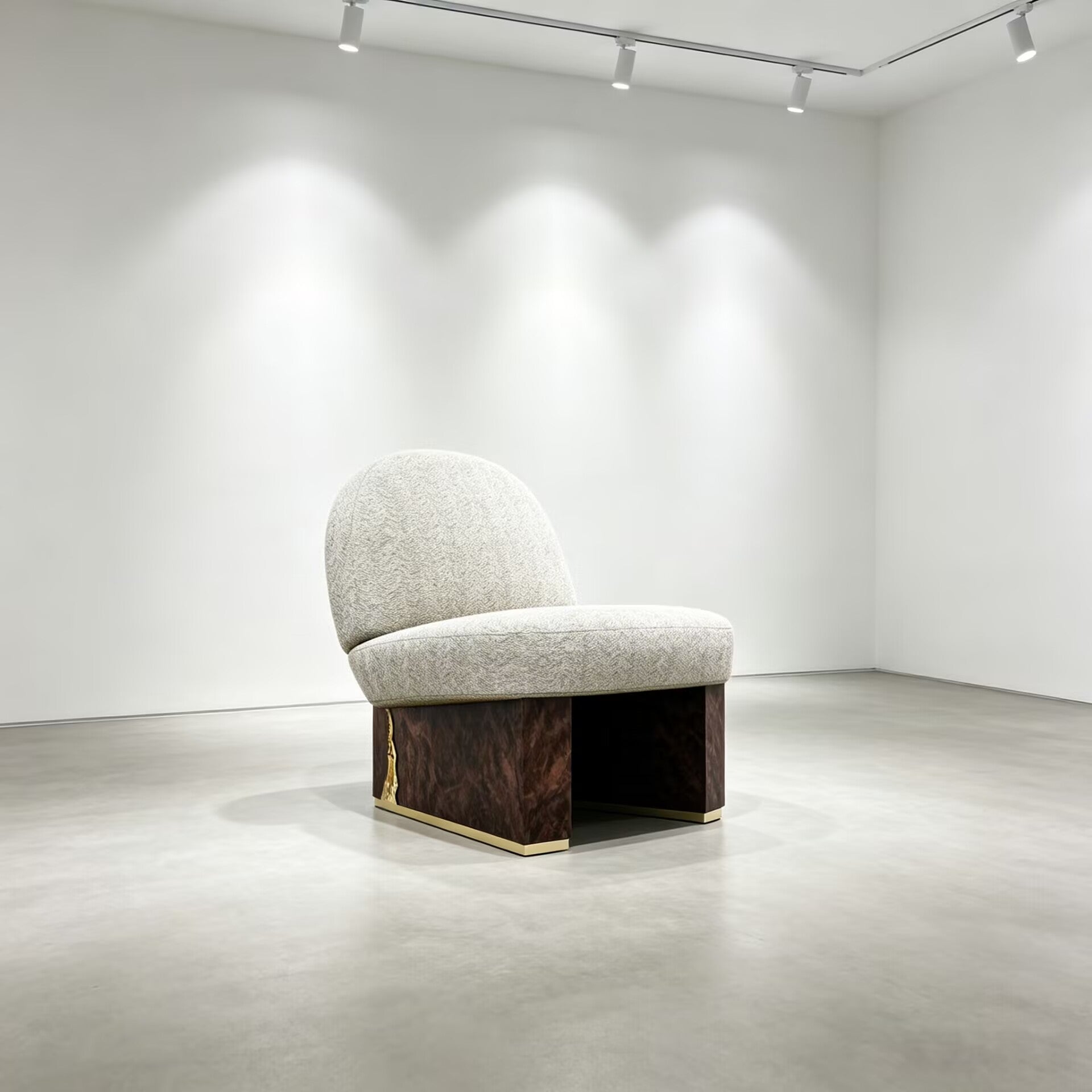 Sancho Italian Artistic Solid Wood Upscale Fabric Customize Armchair