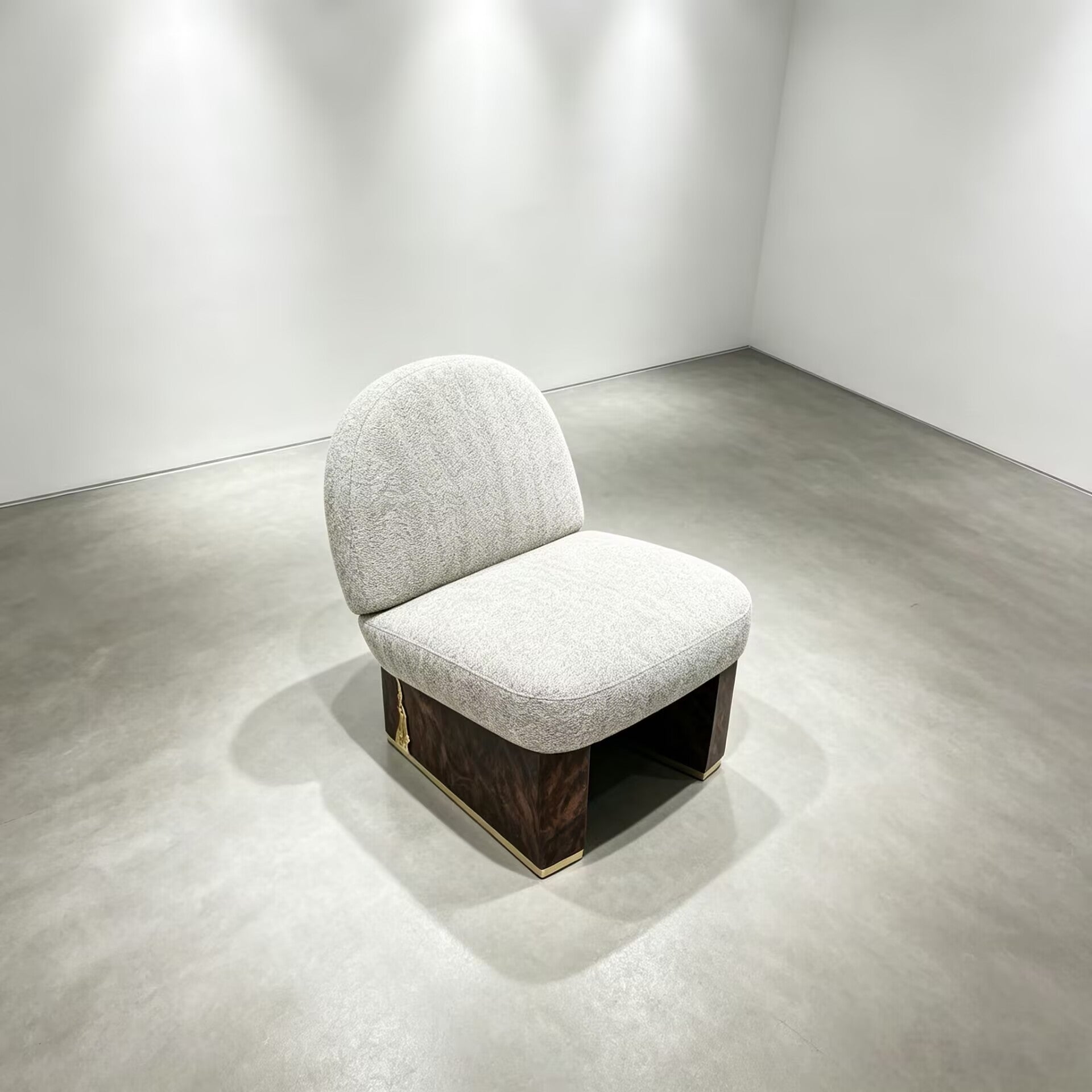 Sancho Italian Artistic Solid Wood Upscale Fabric Customize Armchair