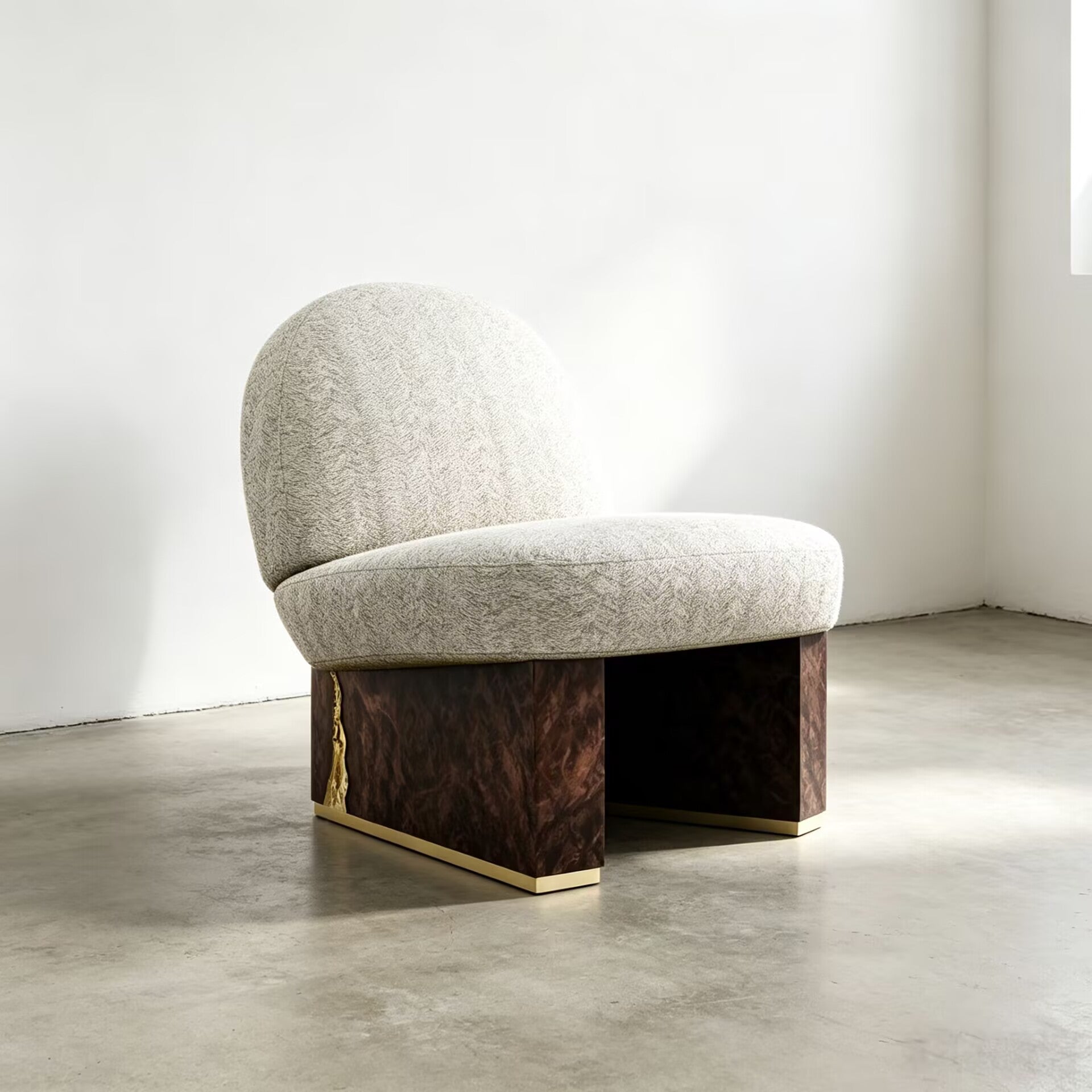 Sancho Italian Artistic Solid Wood Upscale Fabric Customize Armchair