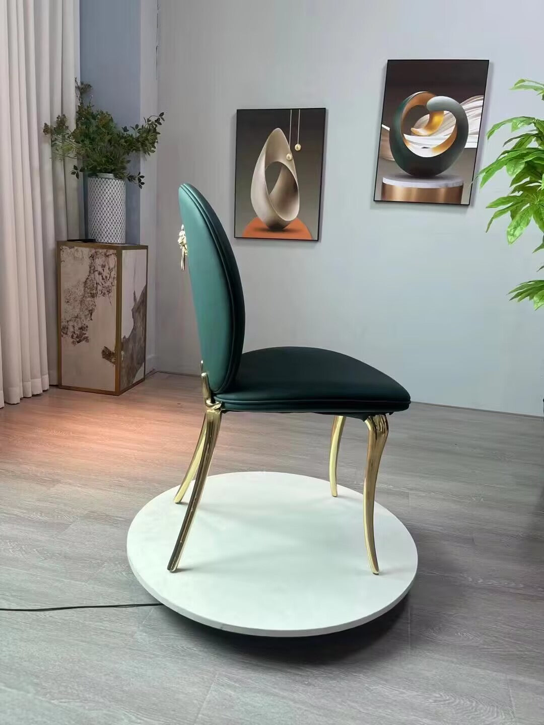 SOLEIL CHAIR High-end pure copper fabric dining chair