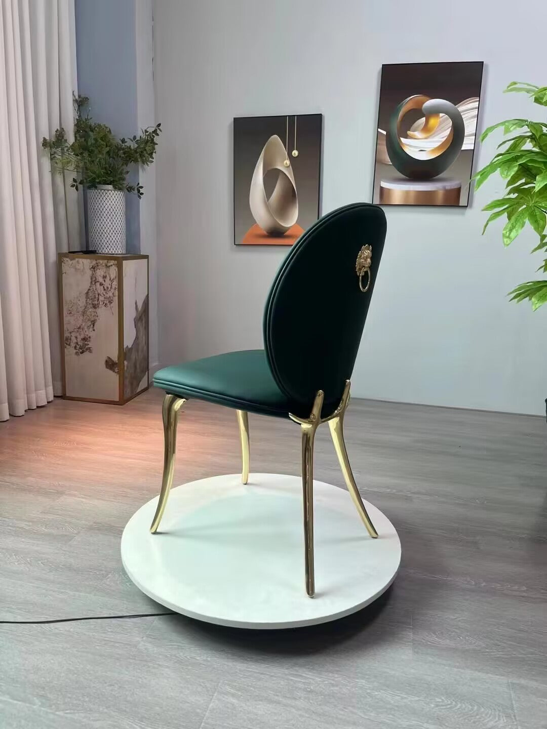 SOLEIL CHAIR High-end pure copper fabric dining chair