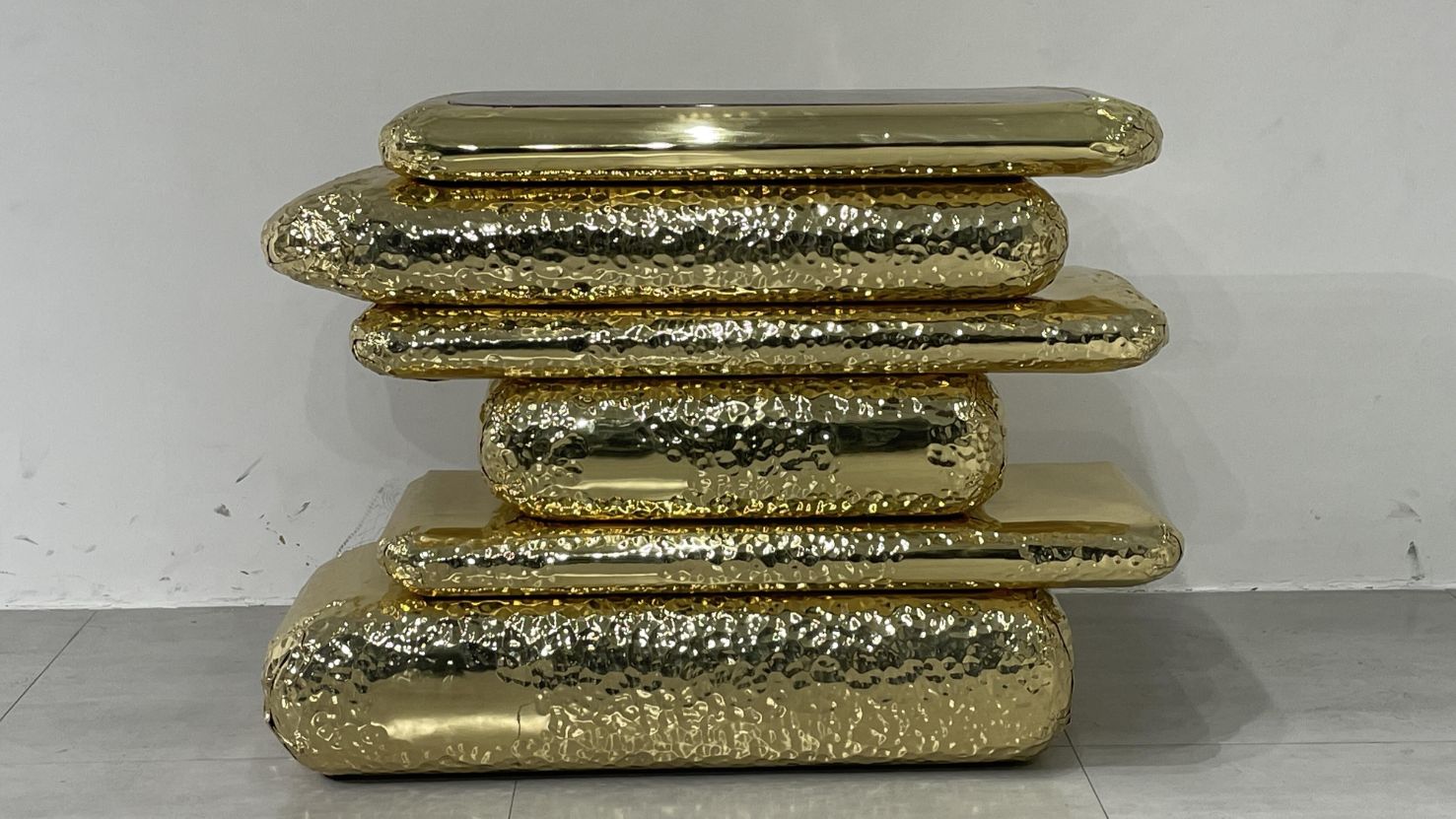 STONEHENGE Light luxury high-end creative brass entrance console