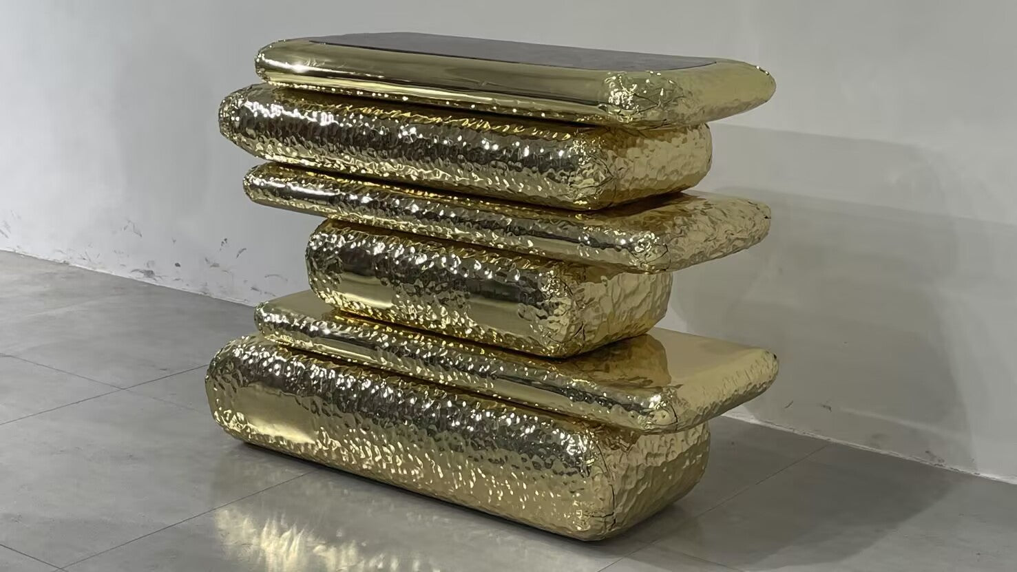 STONEHENGE Light luxury high-end creative brass entrance console