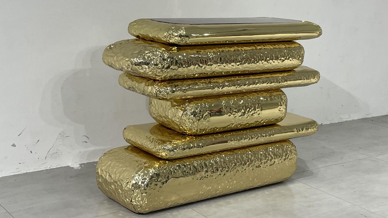 STONEHENGE Light luxury high-end creative brass entrance console