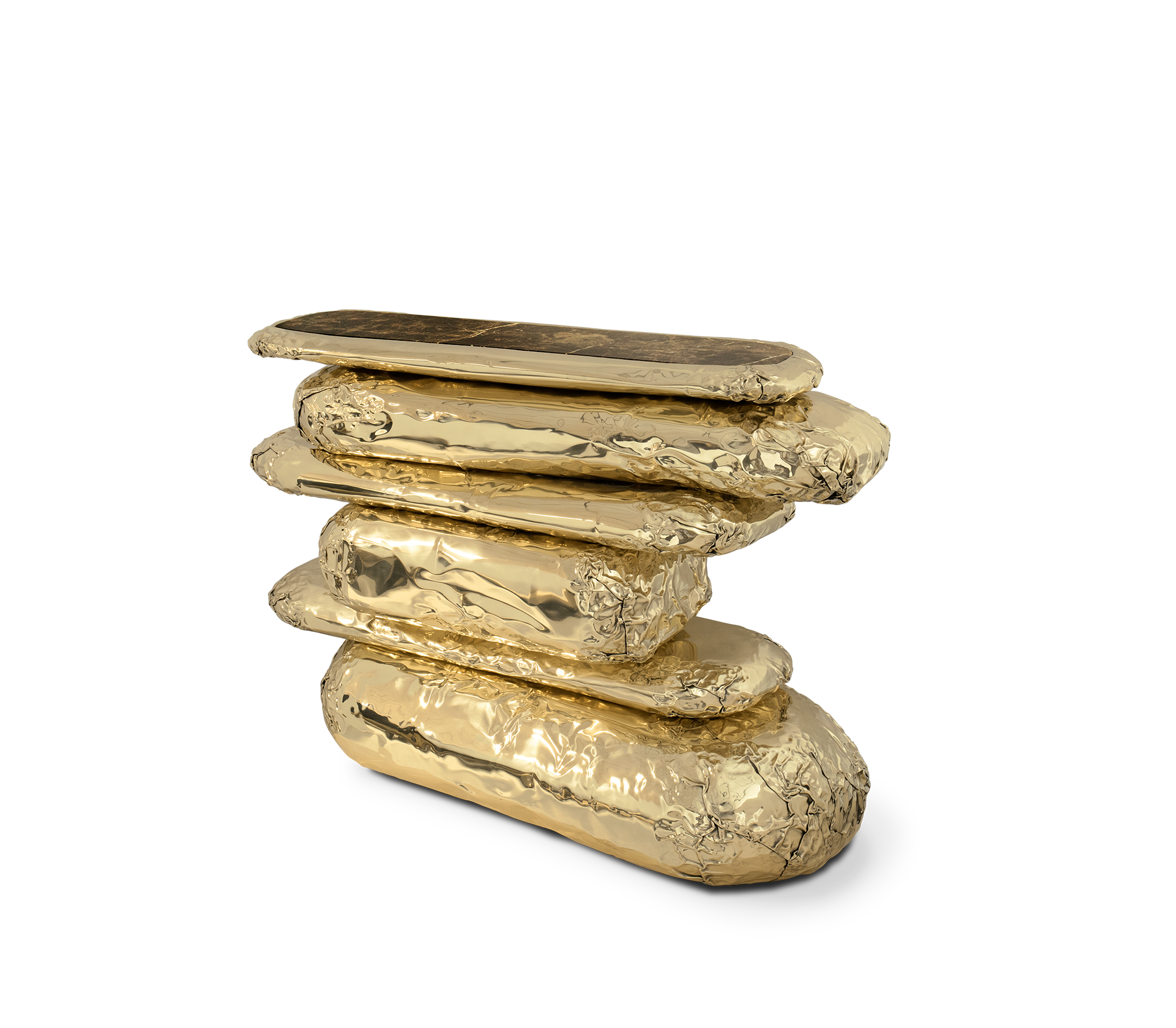 STONEHENGE Light luxury high-end creative brass entrance console