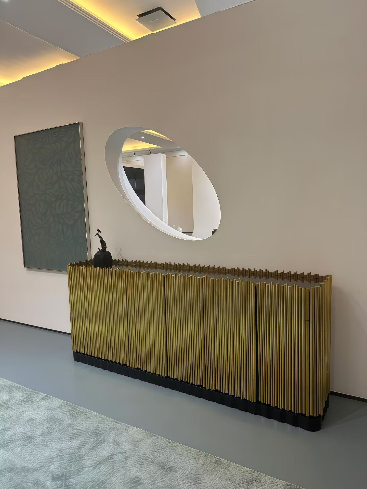 SYMPHONY Luxury minimalist stainless steel art sideboard