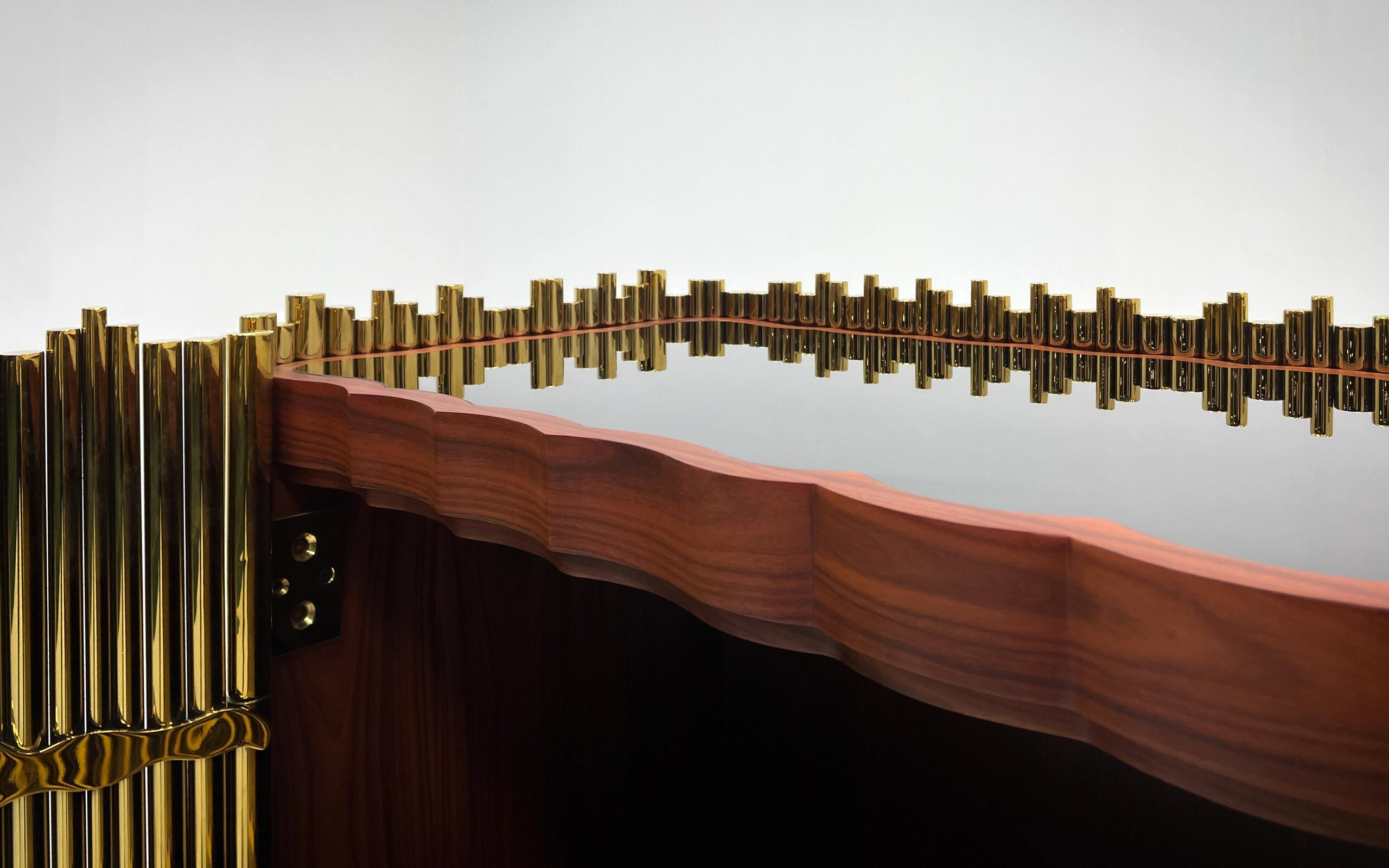 SYMPHONY Luxury minimalist stainless steel art sideboard