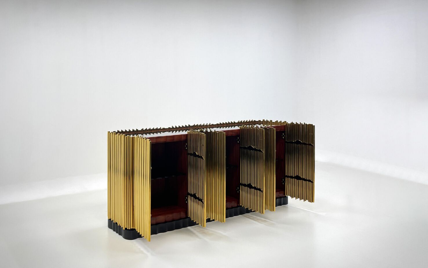 SYMPHONY Luxury minimalist stainless steel art sideboard