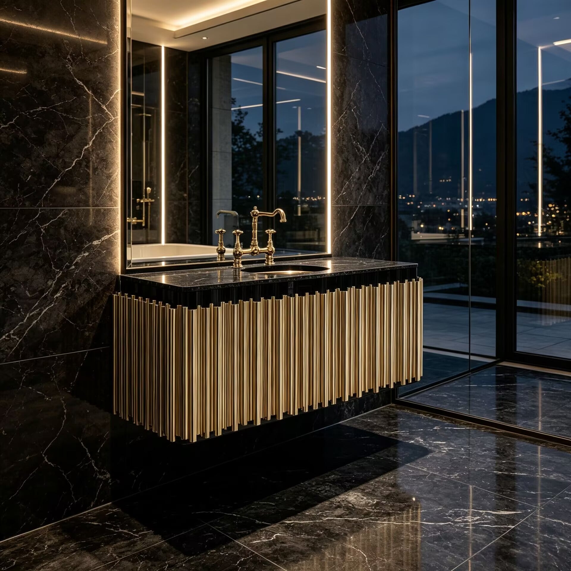 Symphony Unique Creativity Upscale Marble Suspension Washbasin
