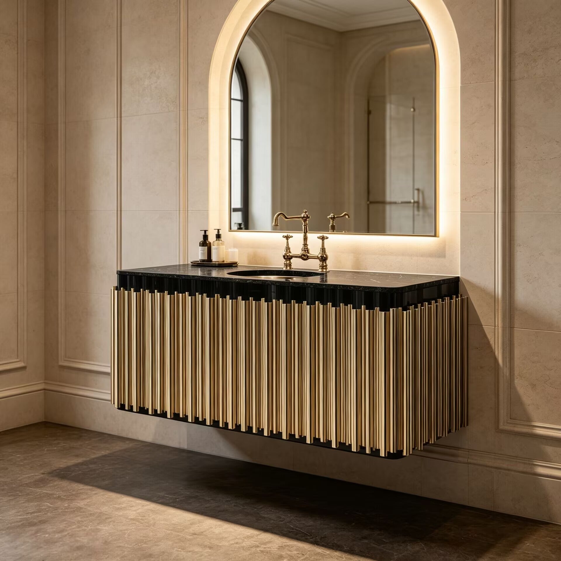 Symphony Unique Creativity Upscale Marble Suspension Washbasin