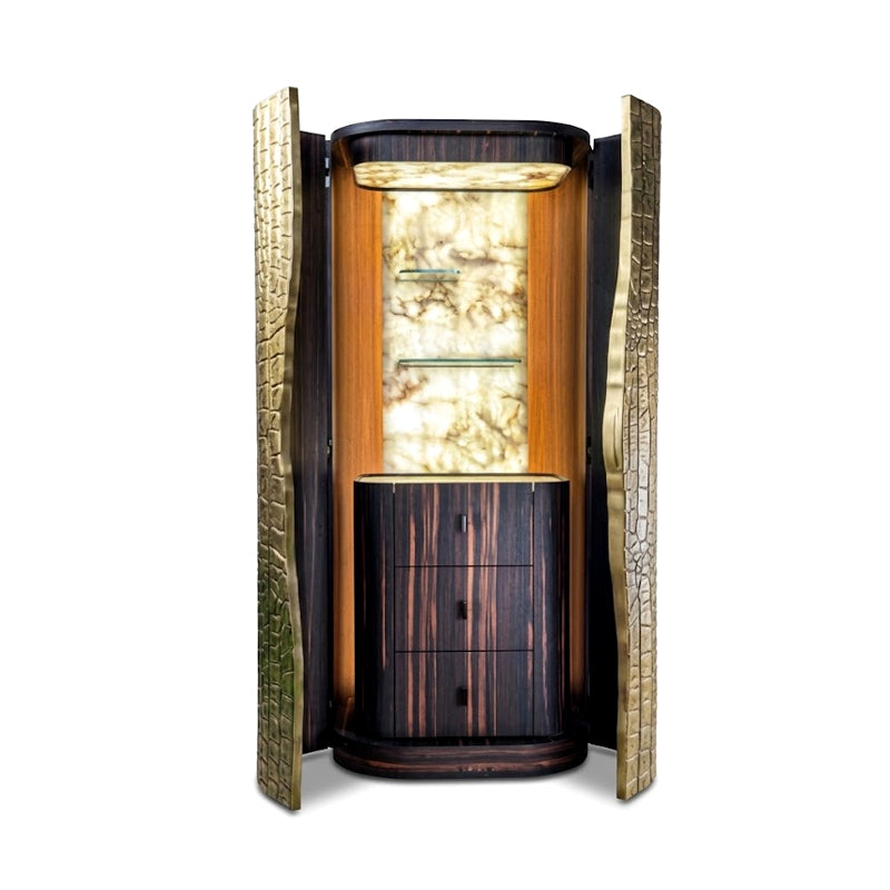 Savage Living Room Modern High-End Unique Creativity Metal Wine Cabinet