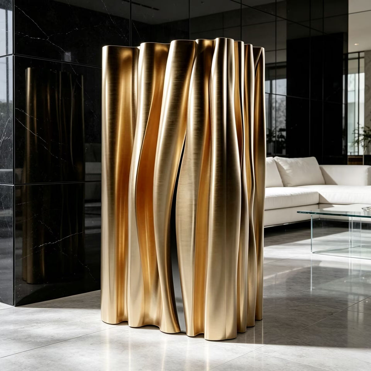 Seoul Luxury Irregular Tree-Root Styling Minimalist Solid Wood Wine Cabinet