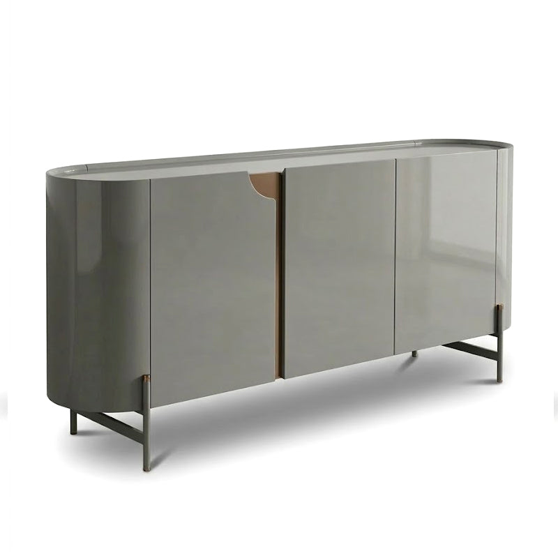 Villa Living Room Unique Artistic Metal Simplicity Solid Wood Sideboard